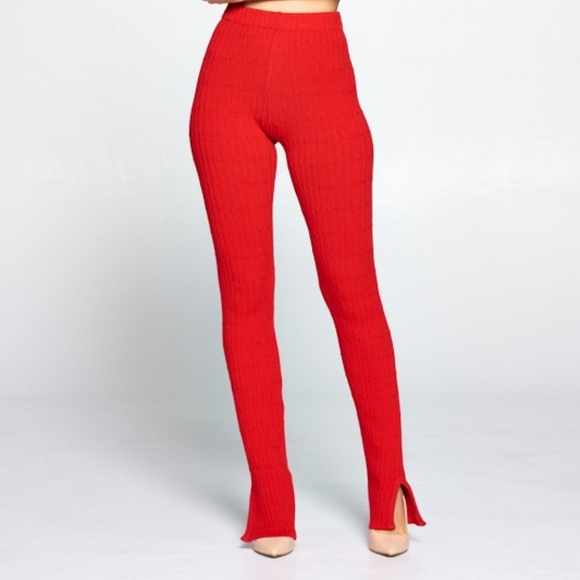 *Back In Stock* Heather Grey &Red Stacked Leggings - Picture 7 of 7